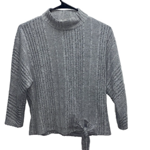 June and Hudson crop top gray shirt top size small